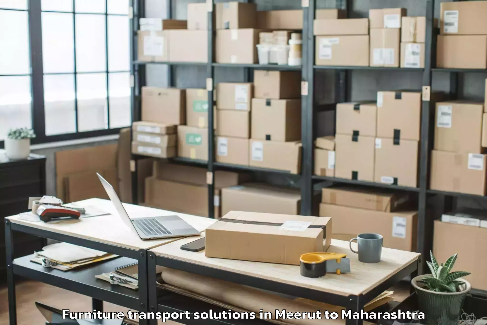 Expert Meerut to Bhandara Furniture Transport Solutions